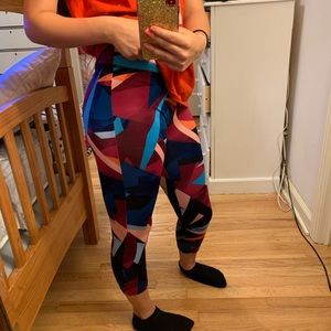 Different color shaped leggings